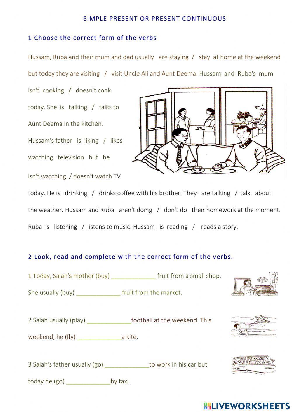 Simple Present vs Present Continuous Simple Present vs Present Continuous