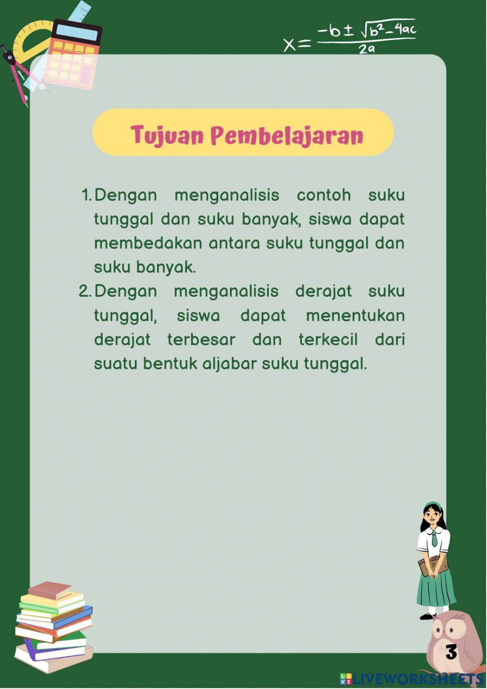 Menyederhanakan Bentuk Aljabar