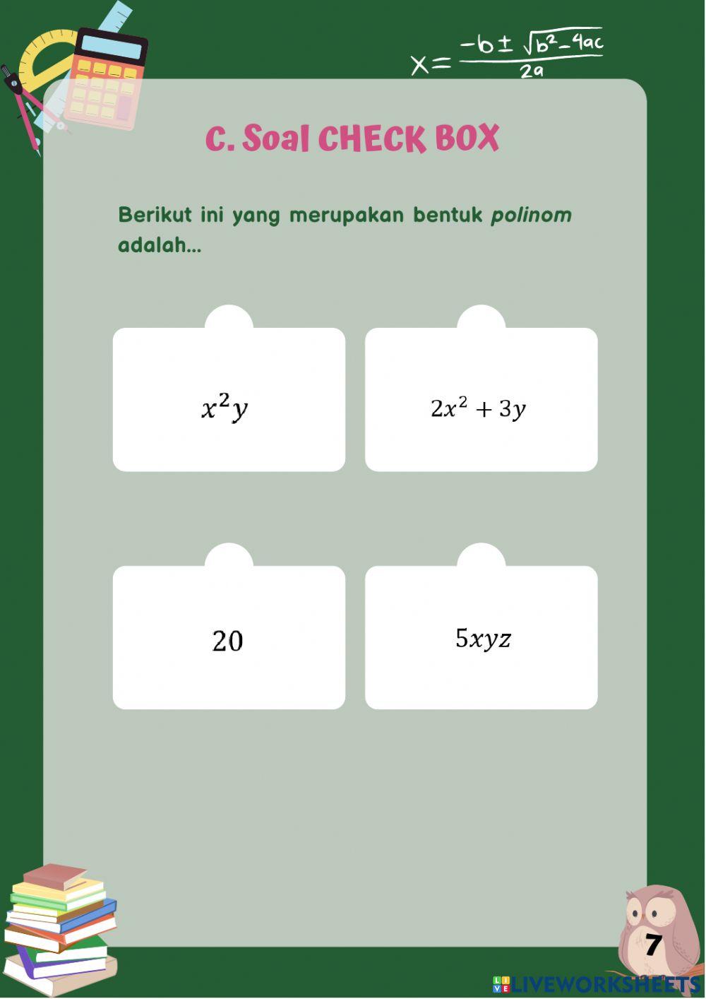 Menyederhanakan Bentuk Aljabar