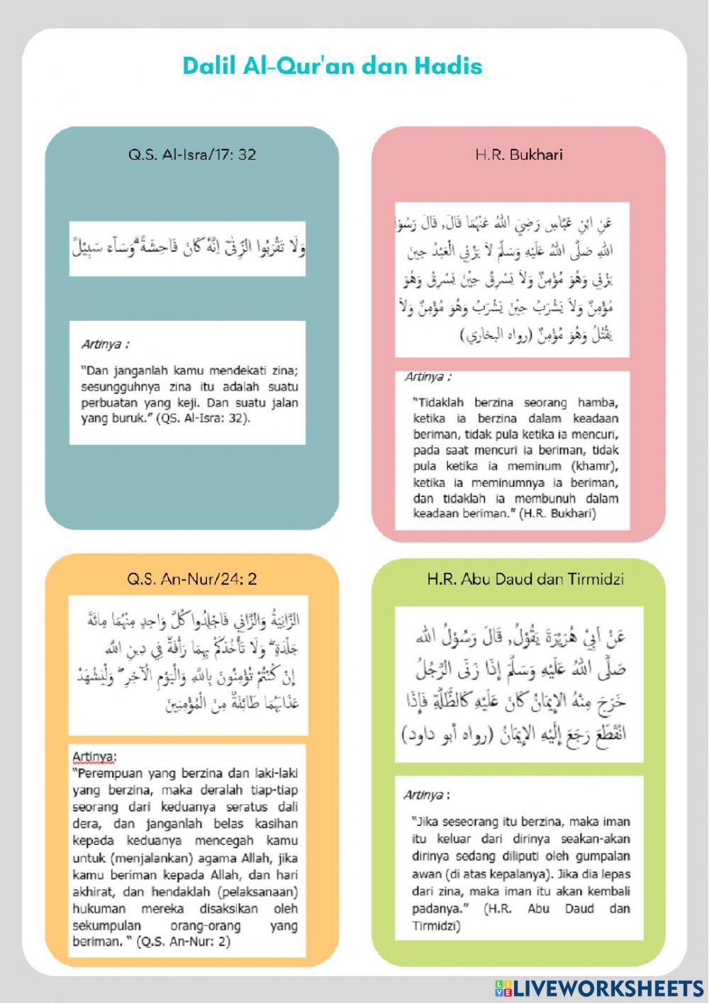 Larangan Pergaulan Bebas dan Perbuatan Zina