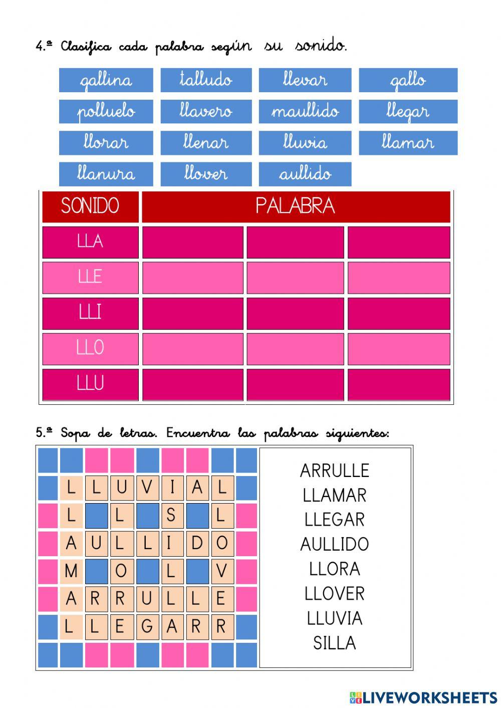 43.- ORTOGRAFÍA: la LL