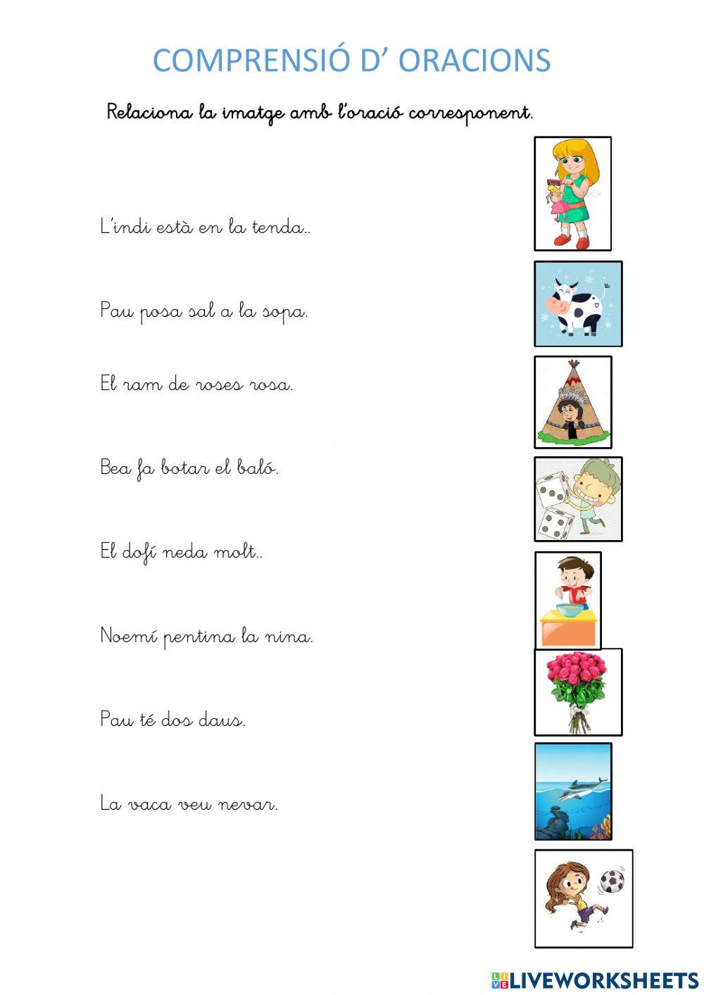 Comprensió d'oracions