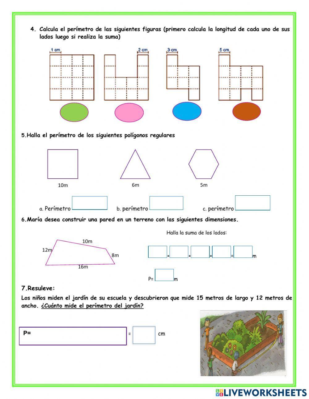 Problemas con perimetros