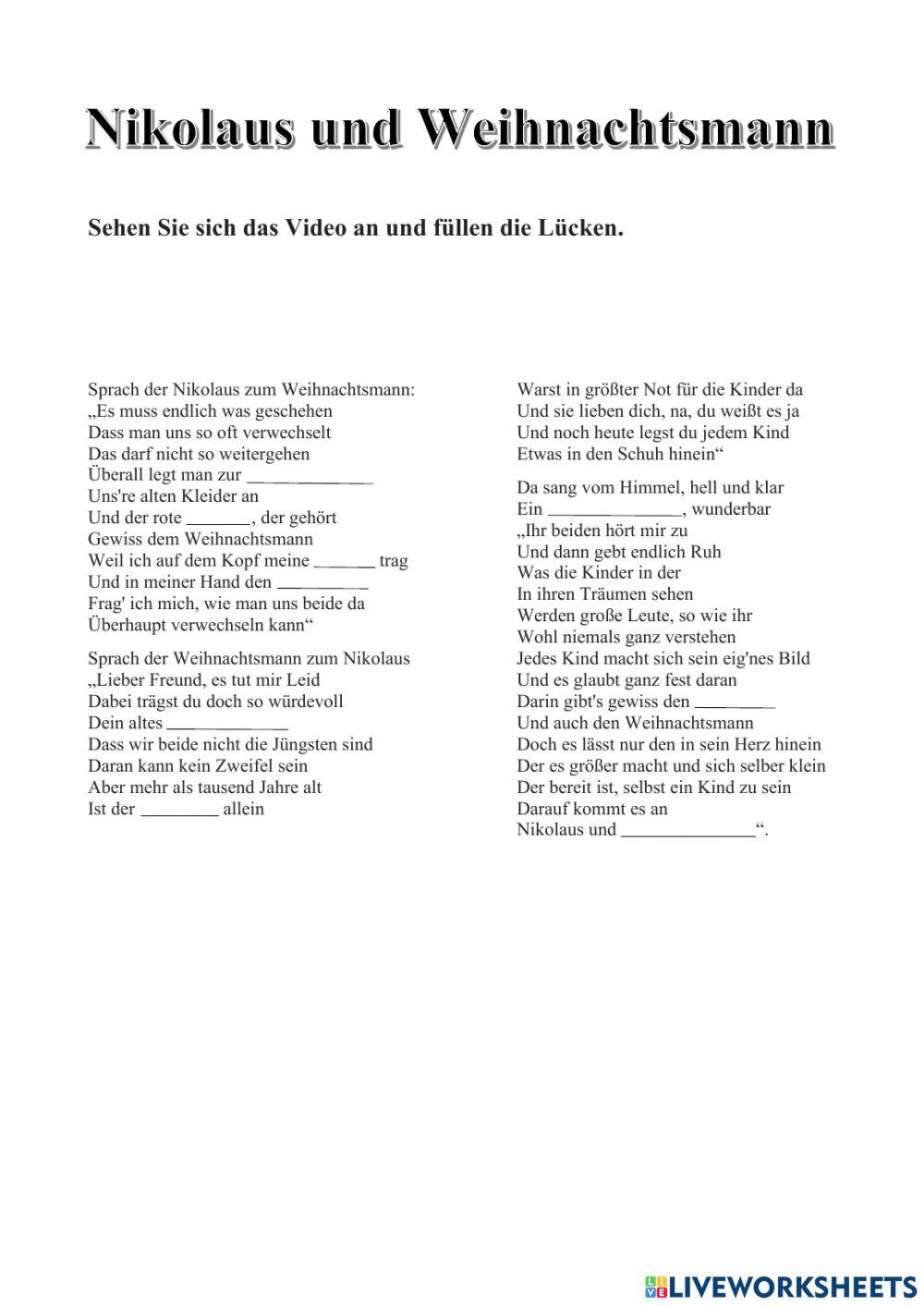 Nikolaus und Weihnachtsmann