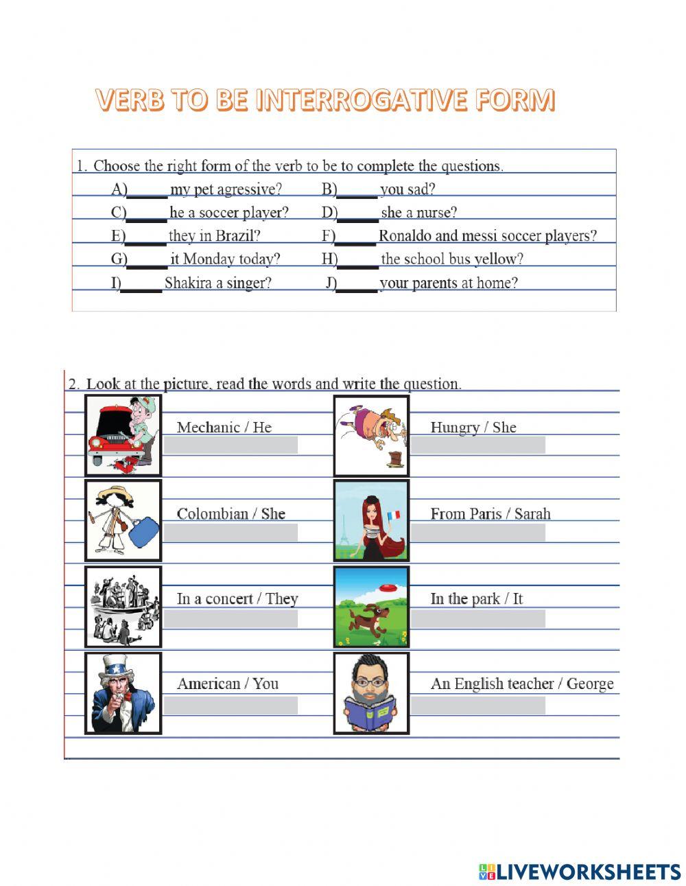 6918913 | VERB TO BE INTERROGATIVE FORM