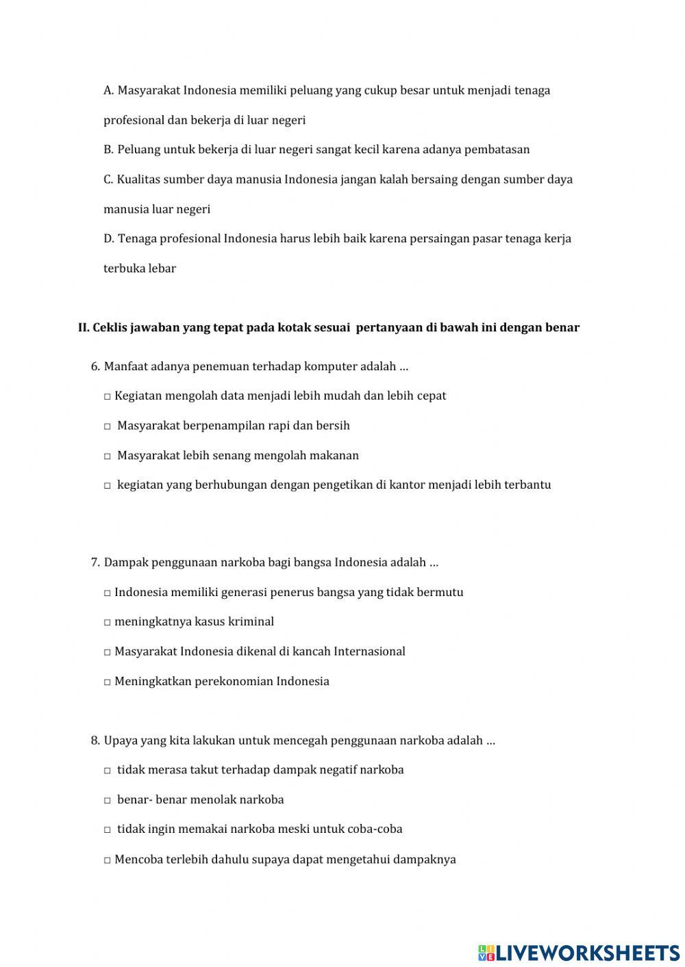 PAS Ilmu Pengetahuan Sosial