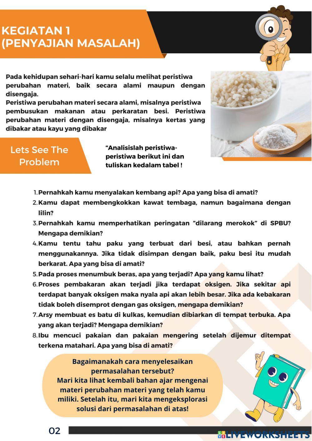 LKPD Perubahan Materi