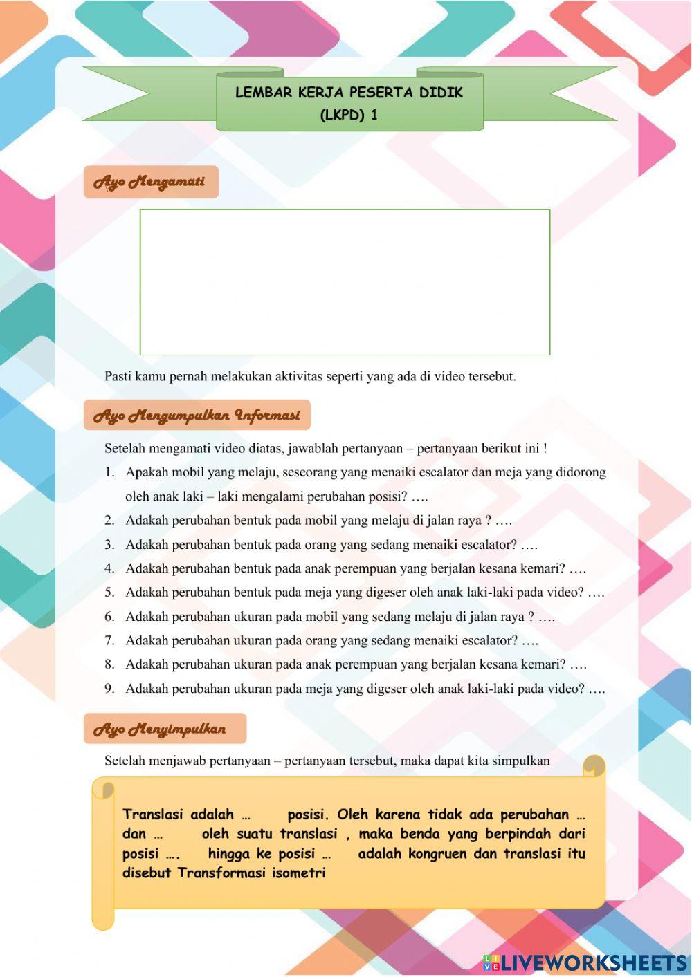 Transformasi Geometri - Translasi