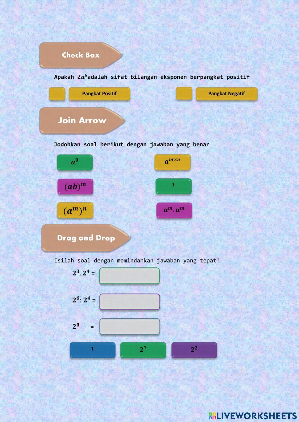 LKPD Eksponen dan sifat-sifatnya