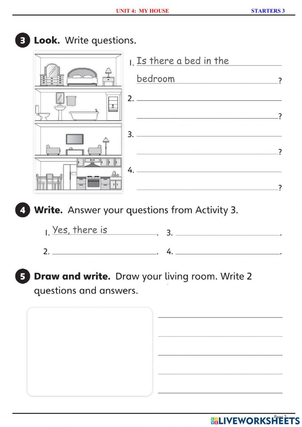 Starters 3 - U4 - Grammar Practice 1
