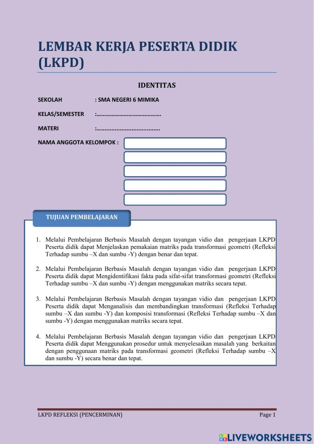 Lkpd refleksi