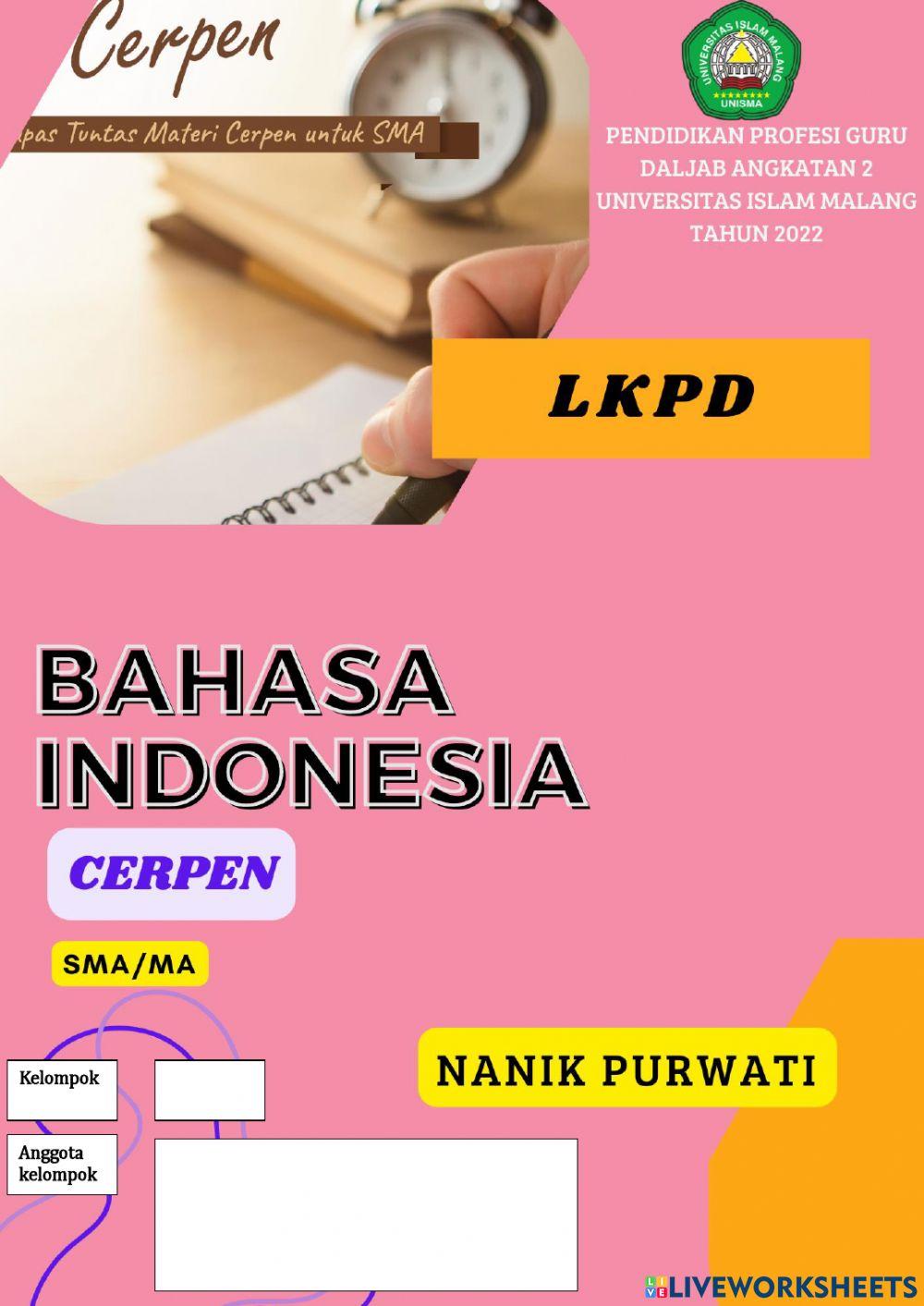 Analisis unsur pembangun cerpen