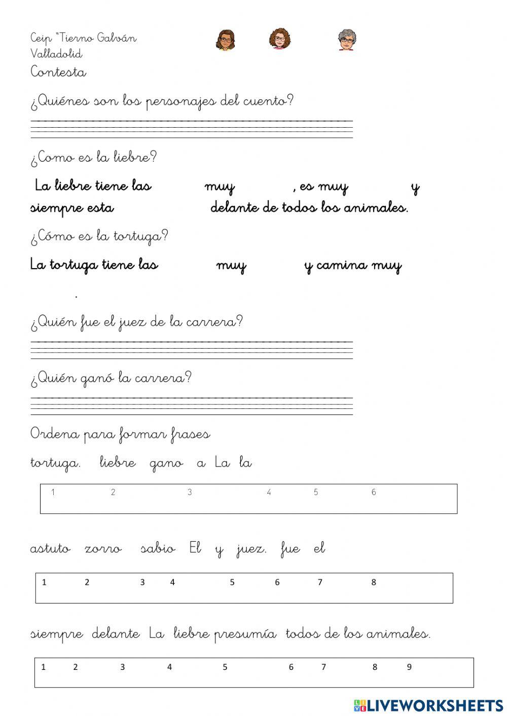 Repaso 1º tr lengua 2º de primaria