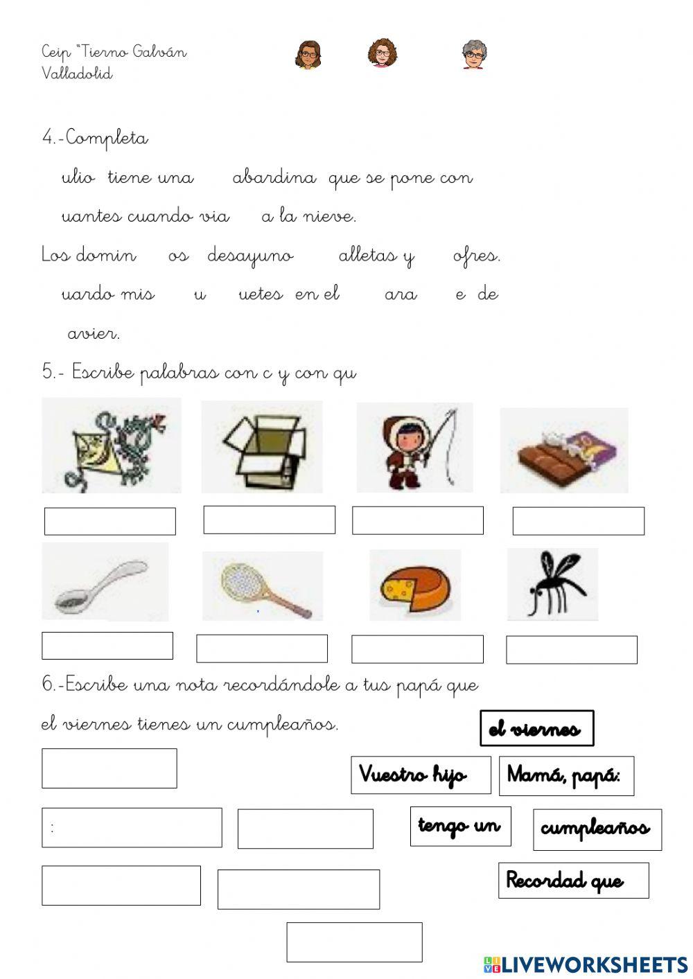 Repaso 1º tr lengua 2º de primaria