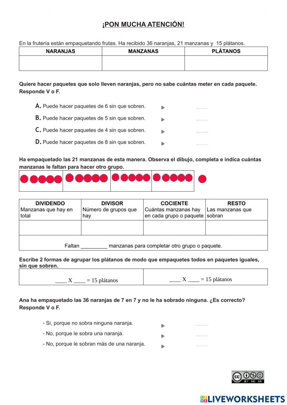 Repartir en partes iguales