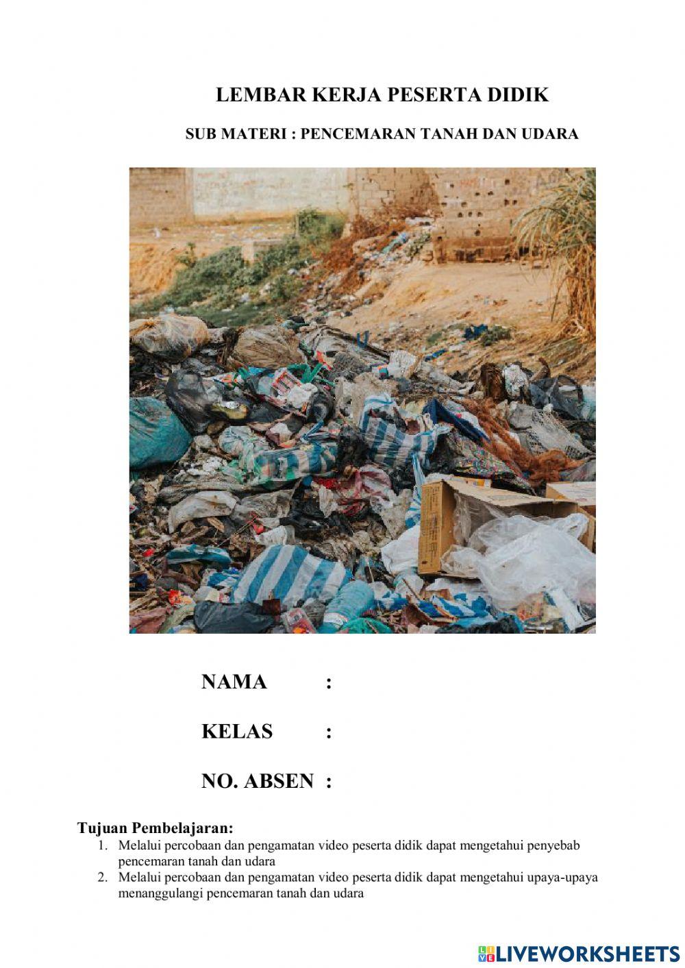 Pencemaran tanah dan udara p2