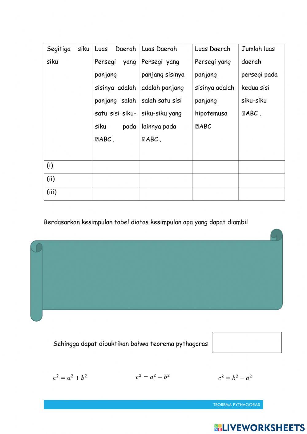 LKPD Teorema Pythagoras