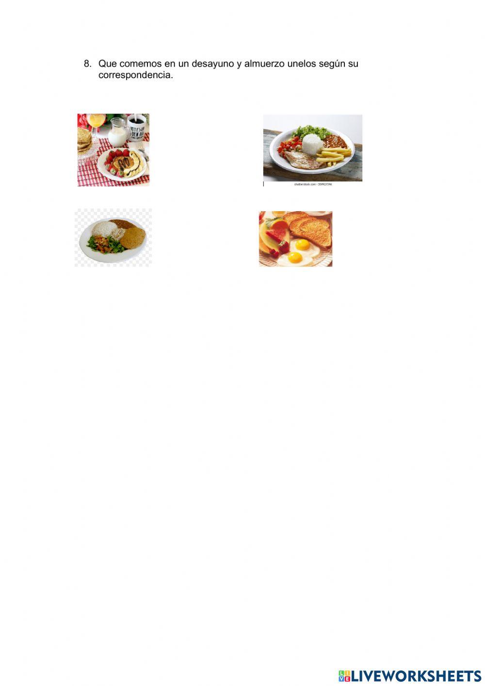 Cuetionario, alimentos saludables.