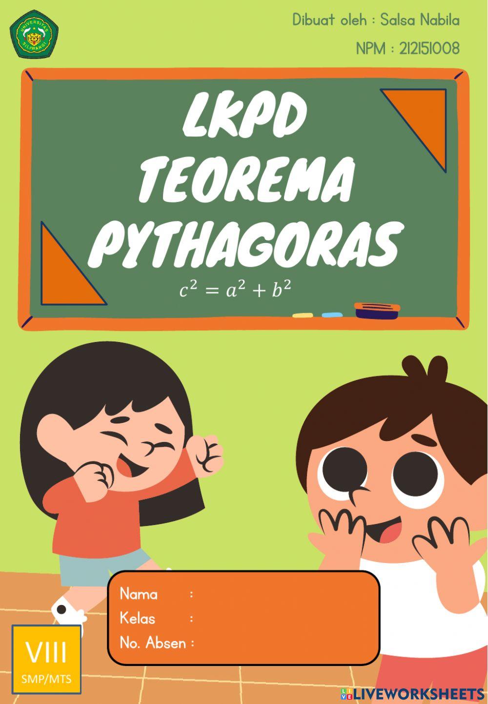 LKPD Teorema Pythagoras LKPD Teorema Pythagoras