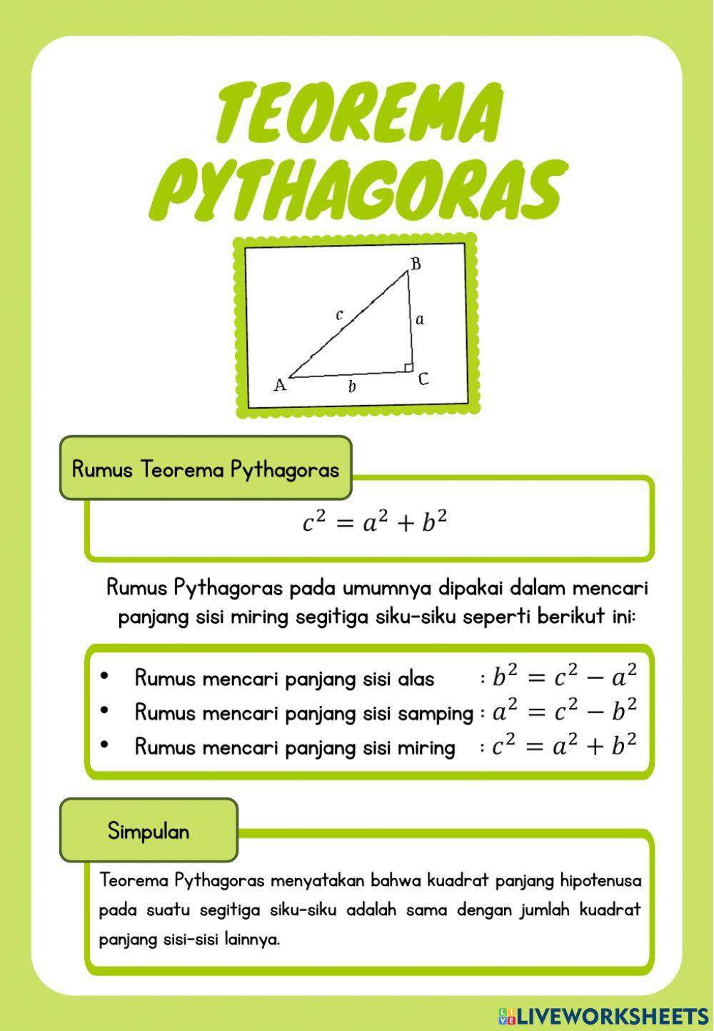 LKPD Teorema Pythagoras LKPD Teorema Pythagoras
