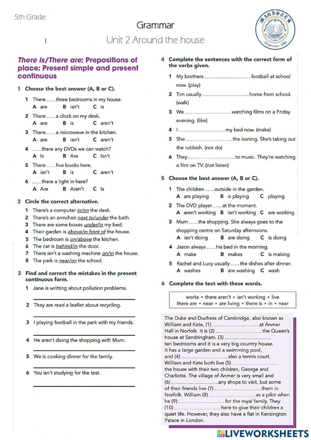 Unit 2 - Around the house