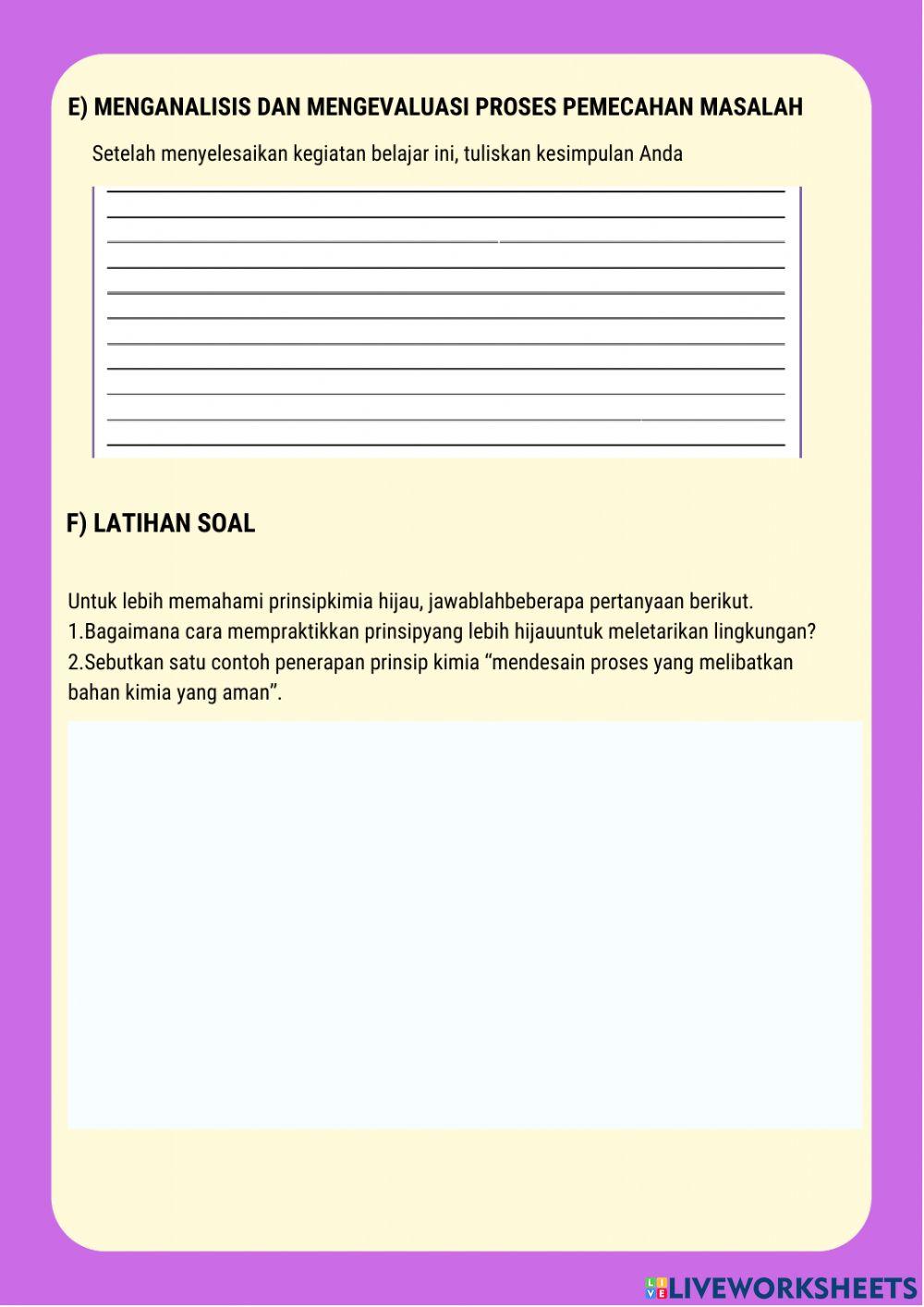 E LKPD Prinsip Kimia Hijau