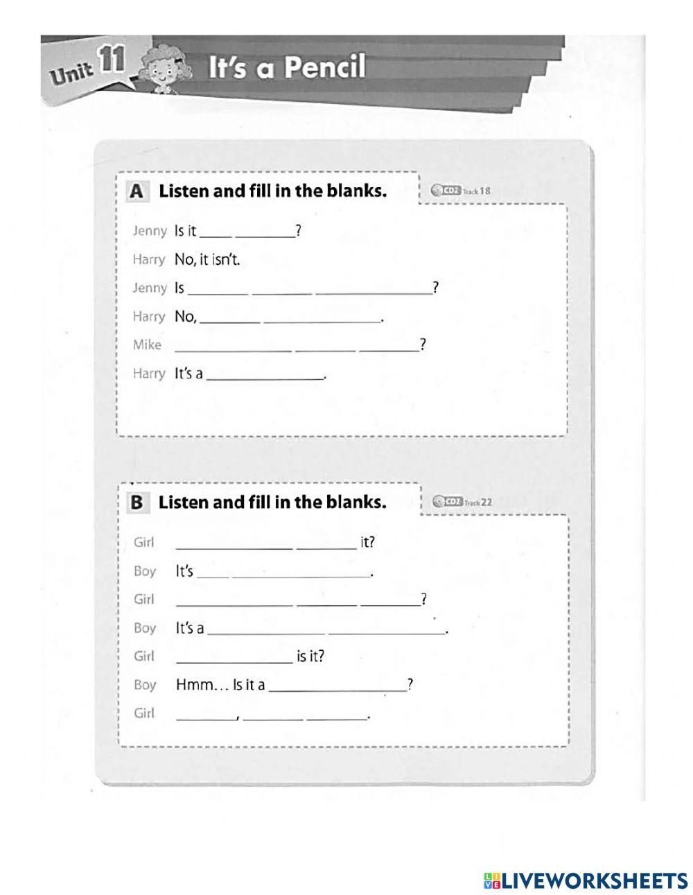 Listen up 1- test 11