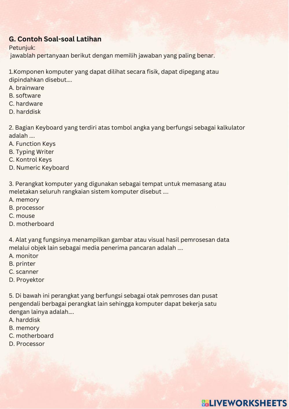 Lembar kerja Hardware