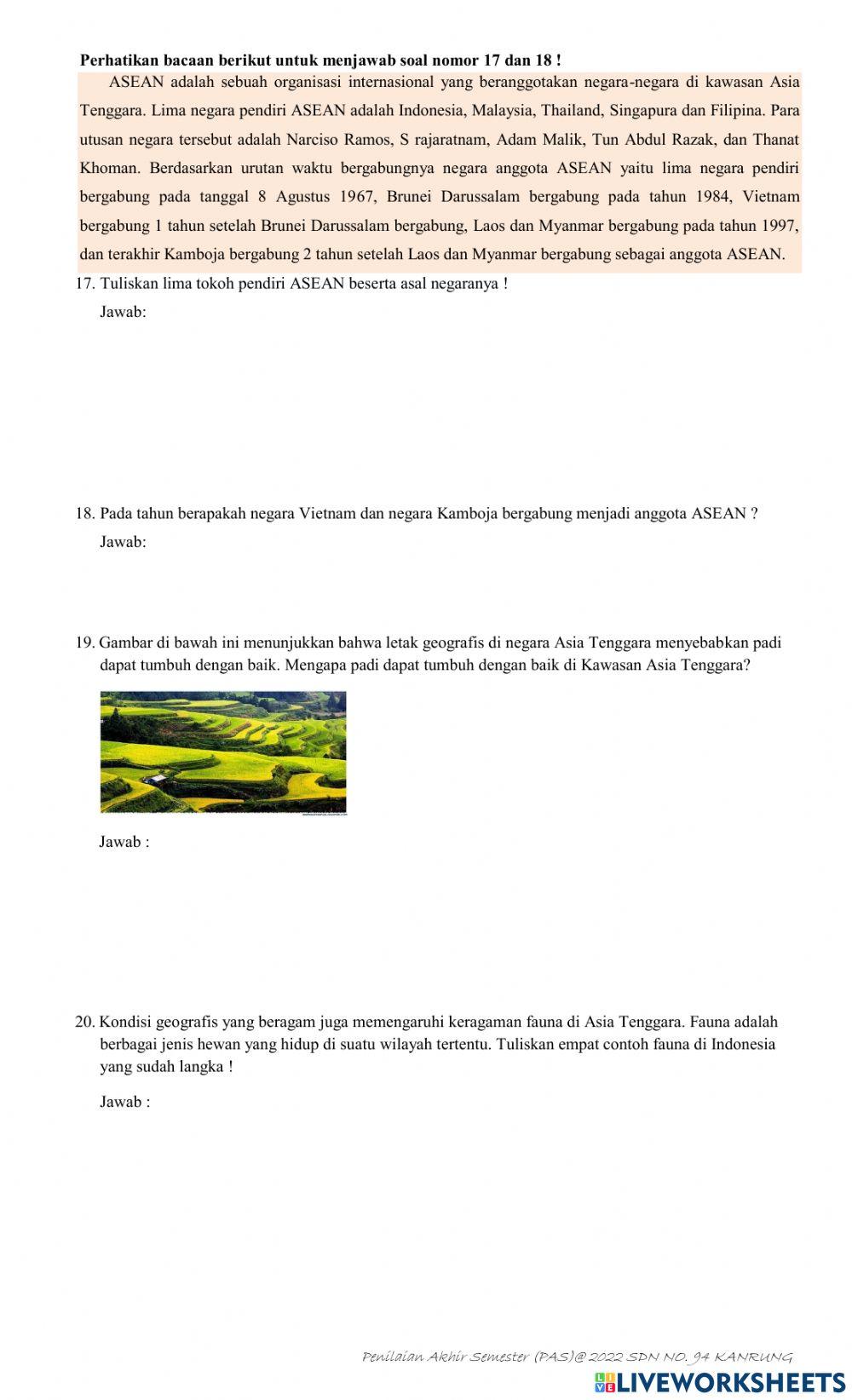 PAS tema 1 kelas 6 sdn 94