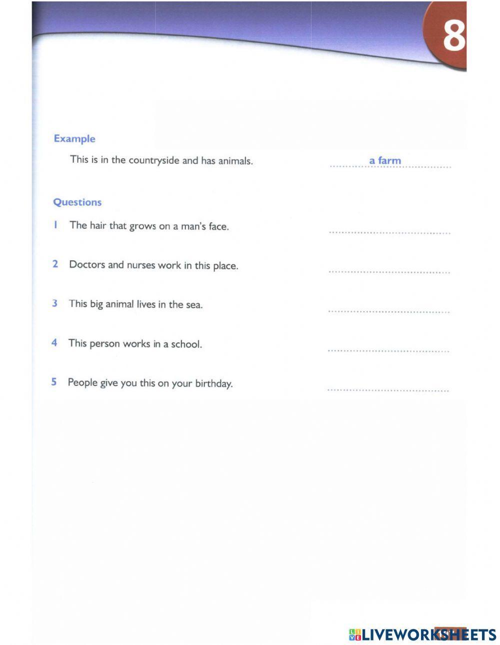 Movers Reading and Writing Part 1