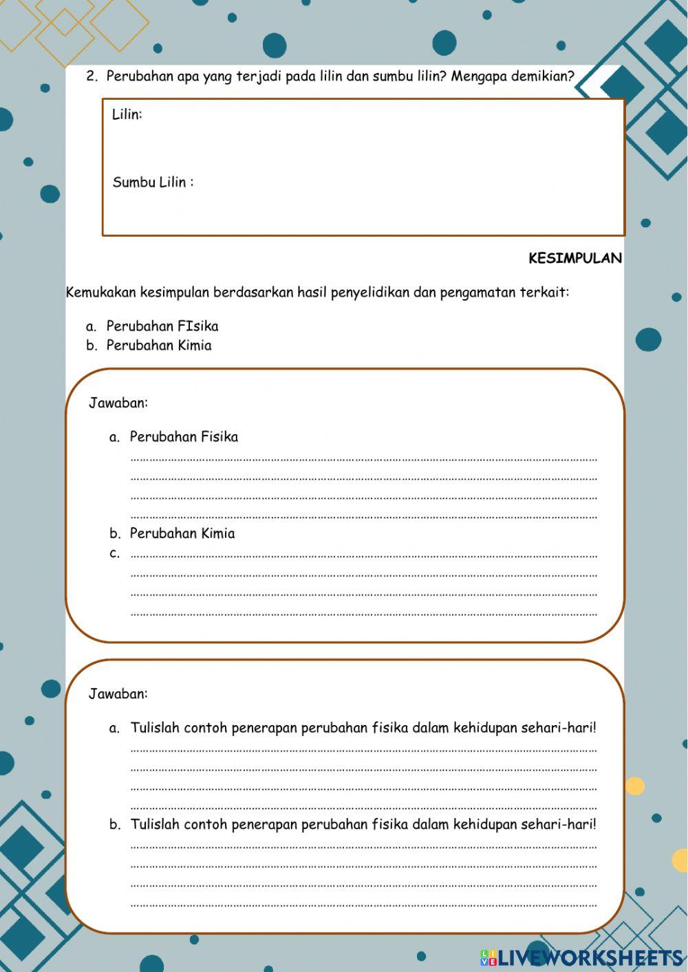 Perubahn Fisika dan Perubahan kimia