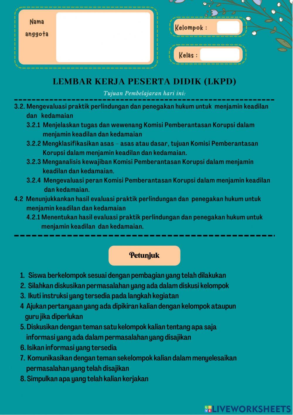 Lkpd tipikor kelompok 1