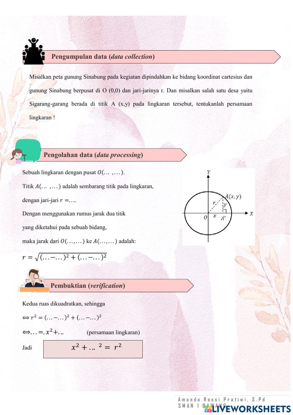 Persamaan Lingkaran Pusat O(0,0)