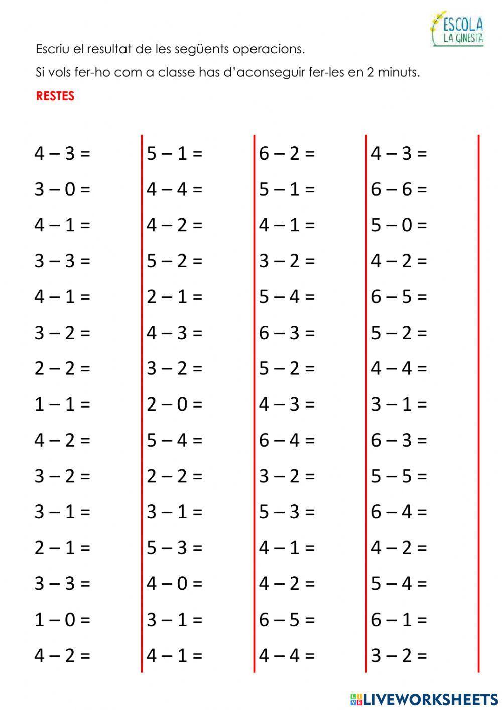 Càlcul Mental Quinzet (Primer)
