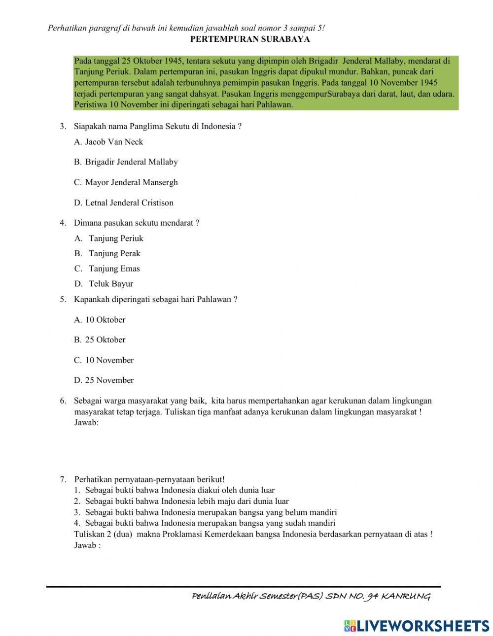 PAS tema 2 kelas 6 sdn 94