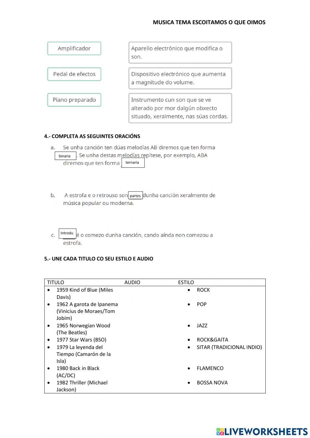 Musica tema escoitamos o que oimos