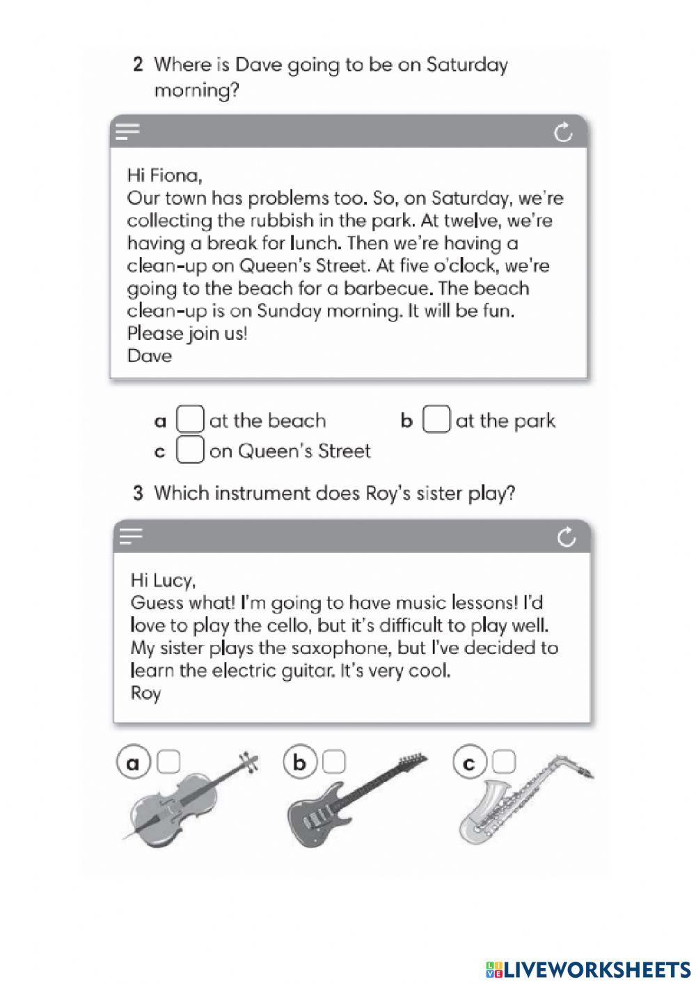 Listening and reading