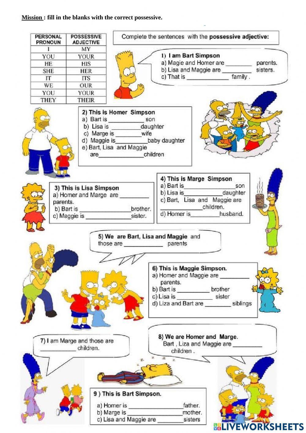 Possessives - The Simpsons