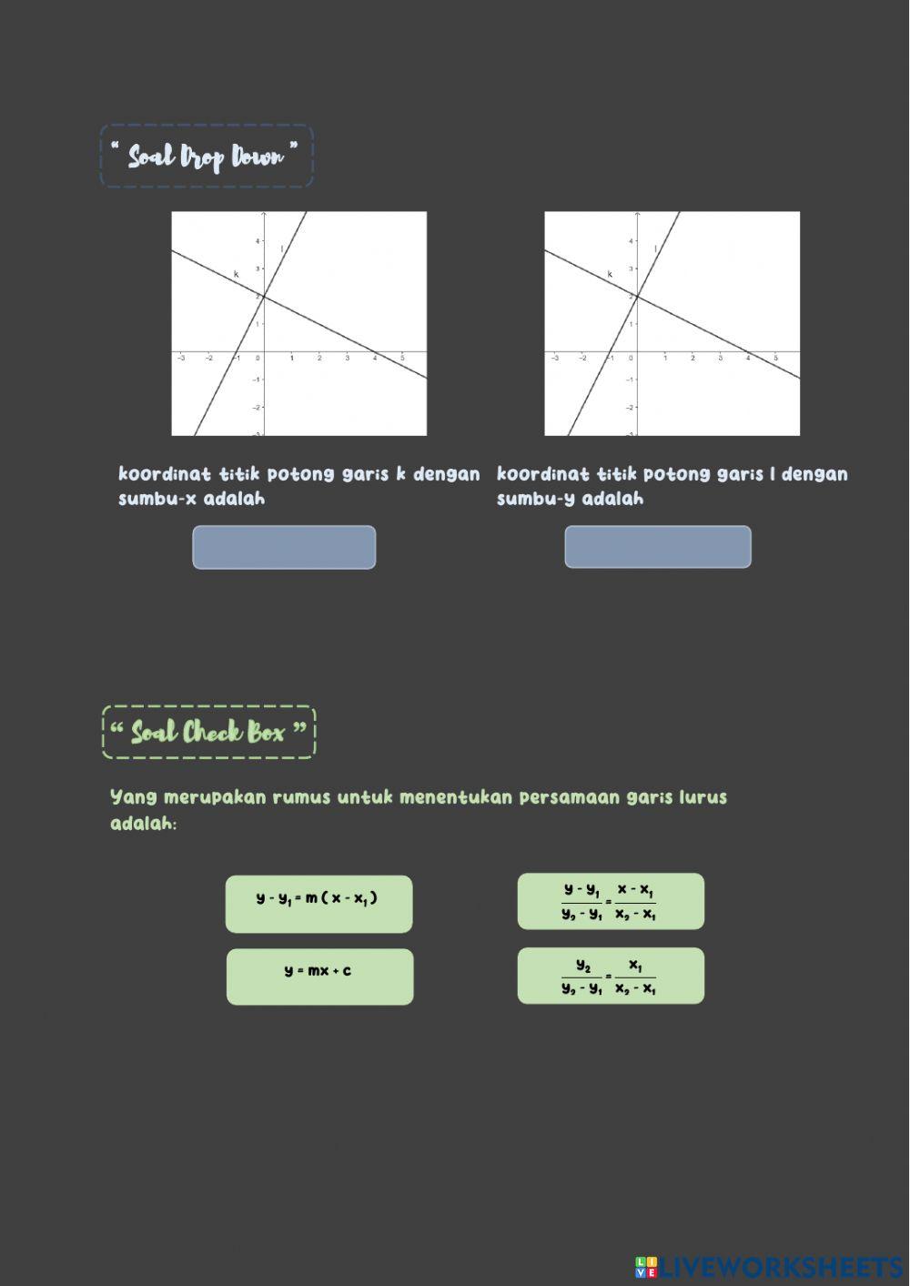 LKPD Persamaan Garis Lurus