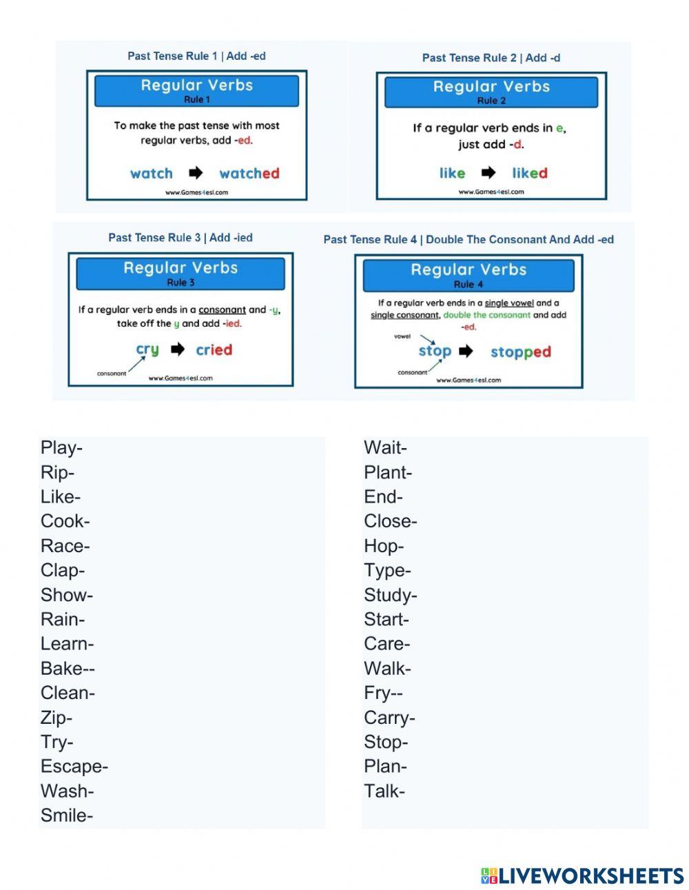 Eimantui 12.08 past simple verb+ed