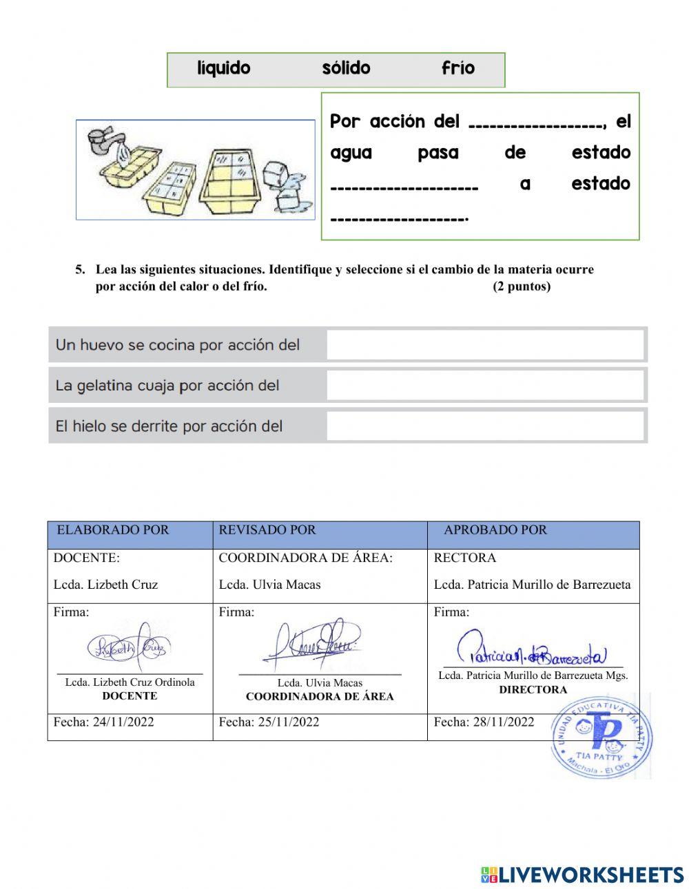 Evaluación de Ciencias Naturales