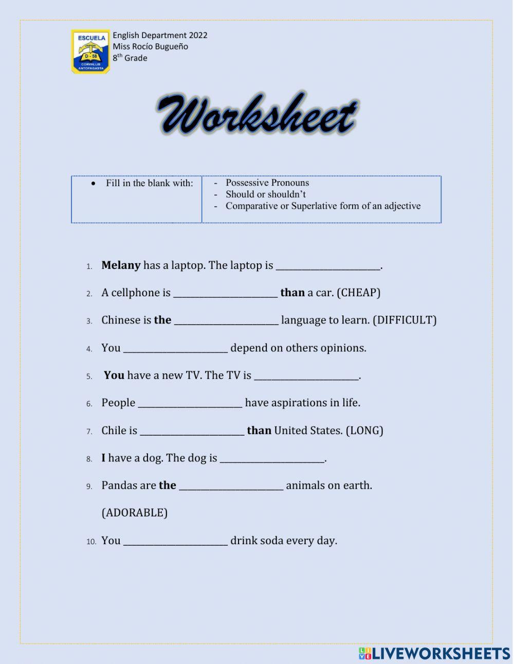 Worksheet