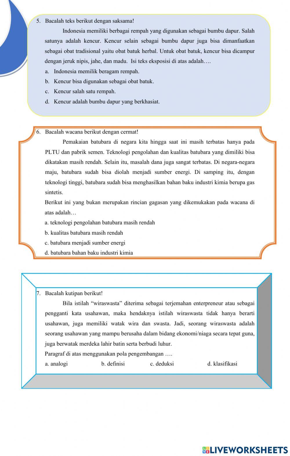 Evaluasi Teks Eksposisi