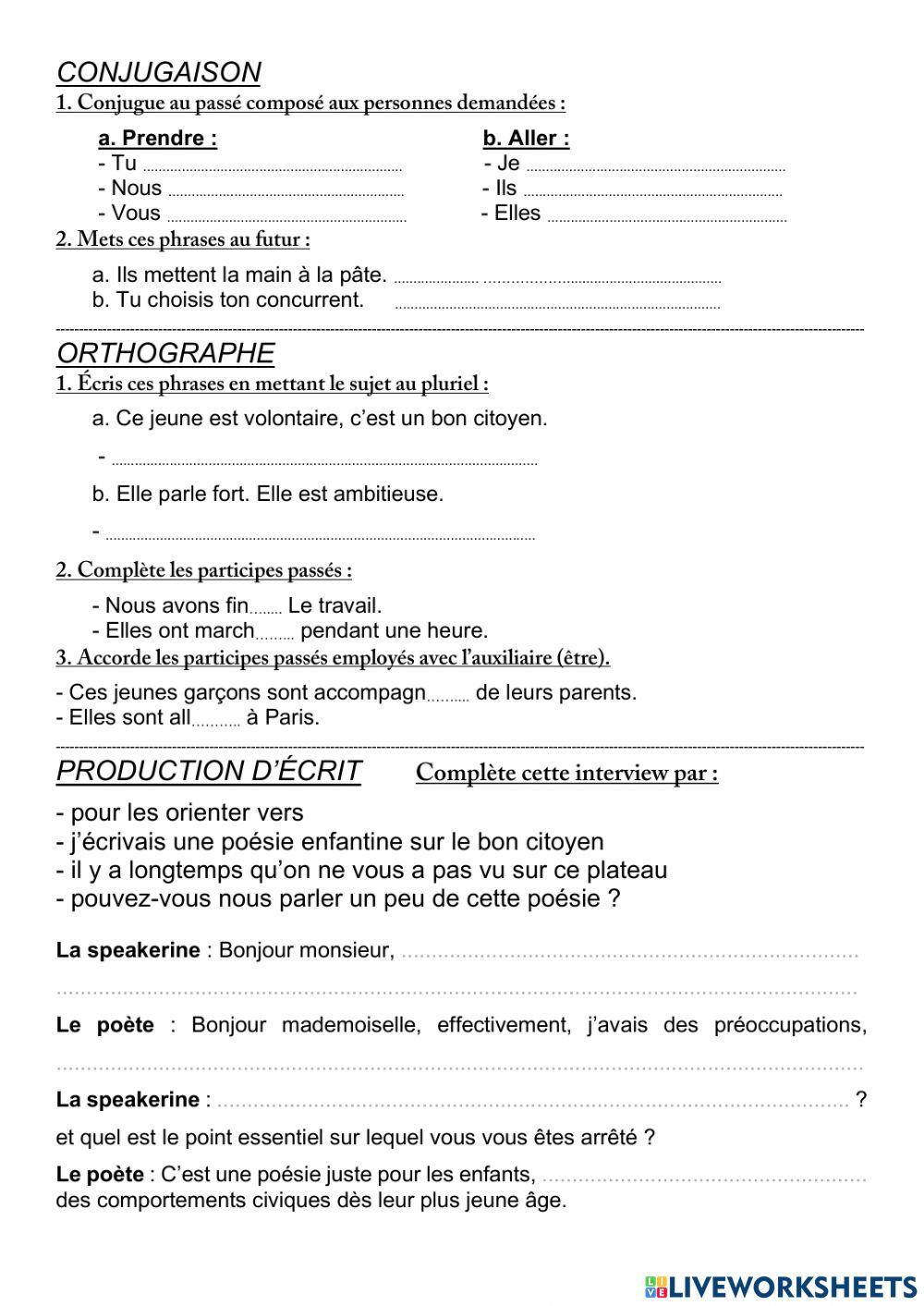 Évaluation unité 2