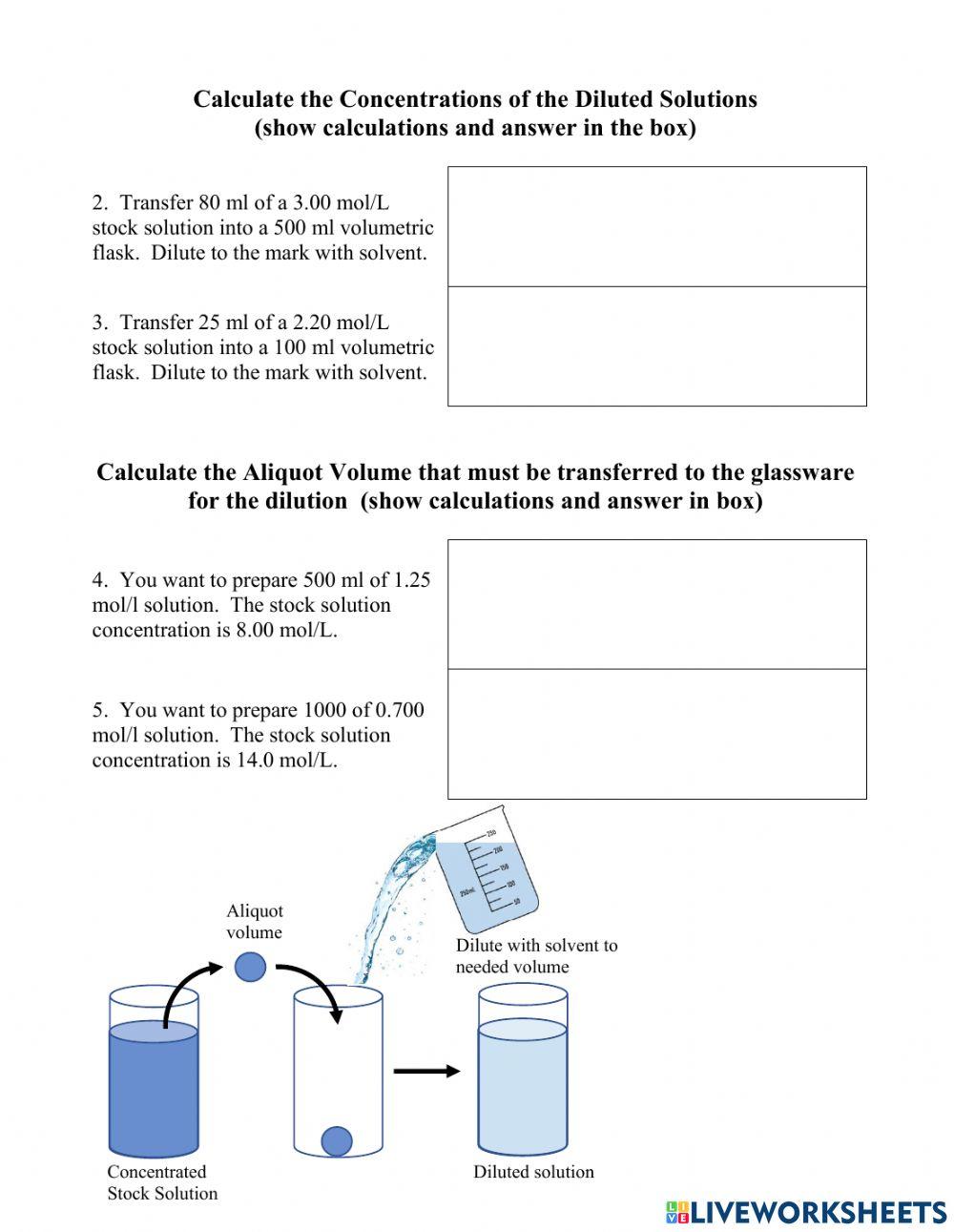 Solution Prep and Dilutions