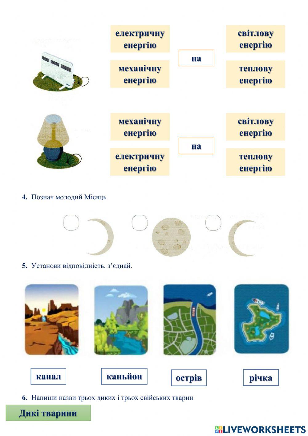 ЯДС Діагностувальна робота -Світ природи-