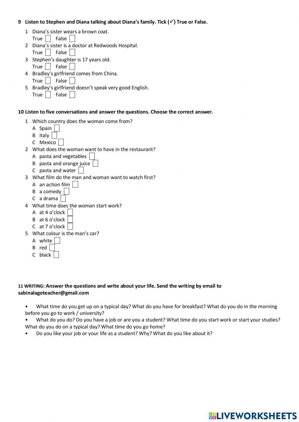 EF Beg progress test 1-6