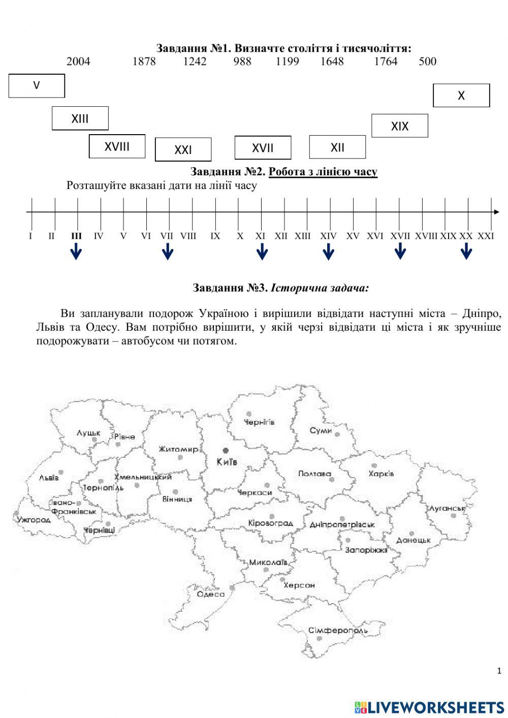 Правила роботи з контурною картою