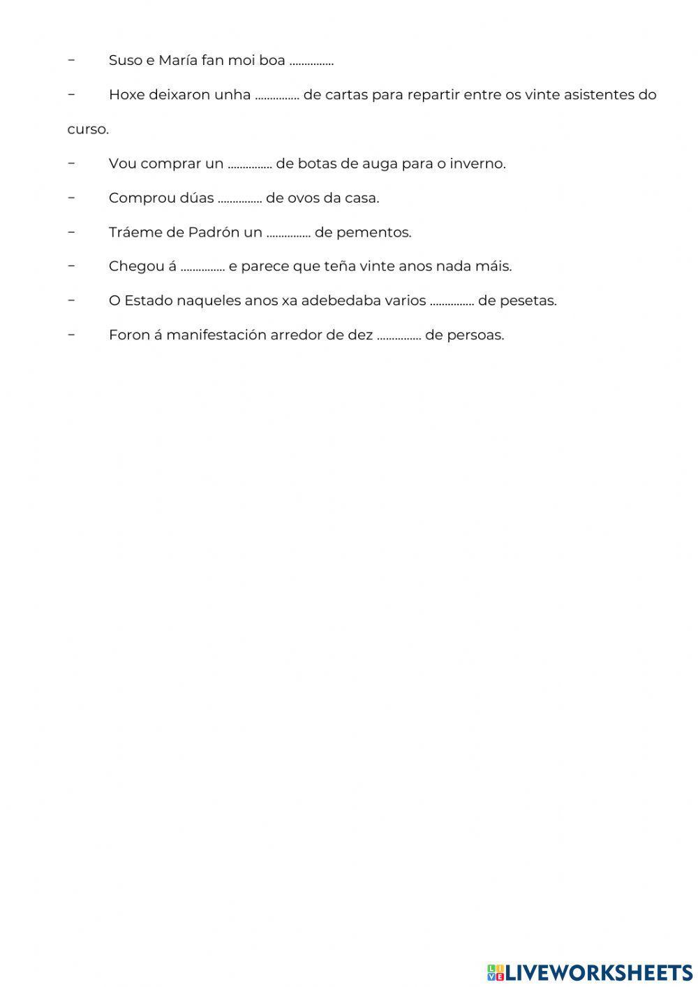 Indefinidos e adverbios