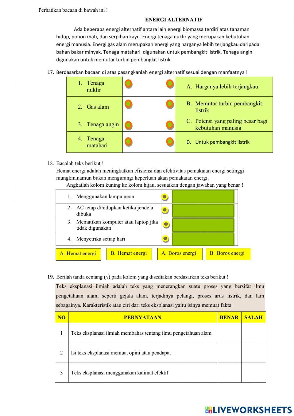 PAS Tema 4 Kelas 6 SDN 204